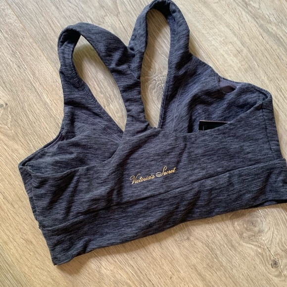 Victoria's Secret Heathered Purple Racer Back Sports Bra - Picture 2 of 5